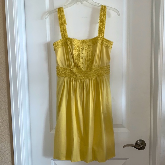 NWT BCBGMaxAzria Yummy Yellow Dress (XS) - Picture 2 of 11